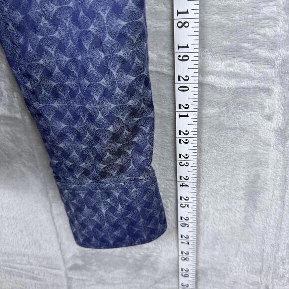 Robert Graham Classic Fit Long Sleeve Button Down Shirt Blue Geometric Men Sz XL - Picture 7 of 8